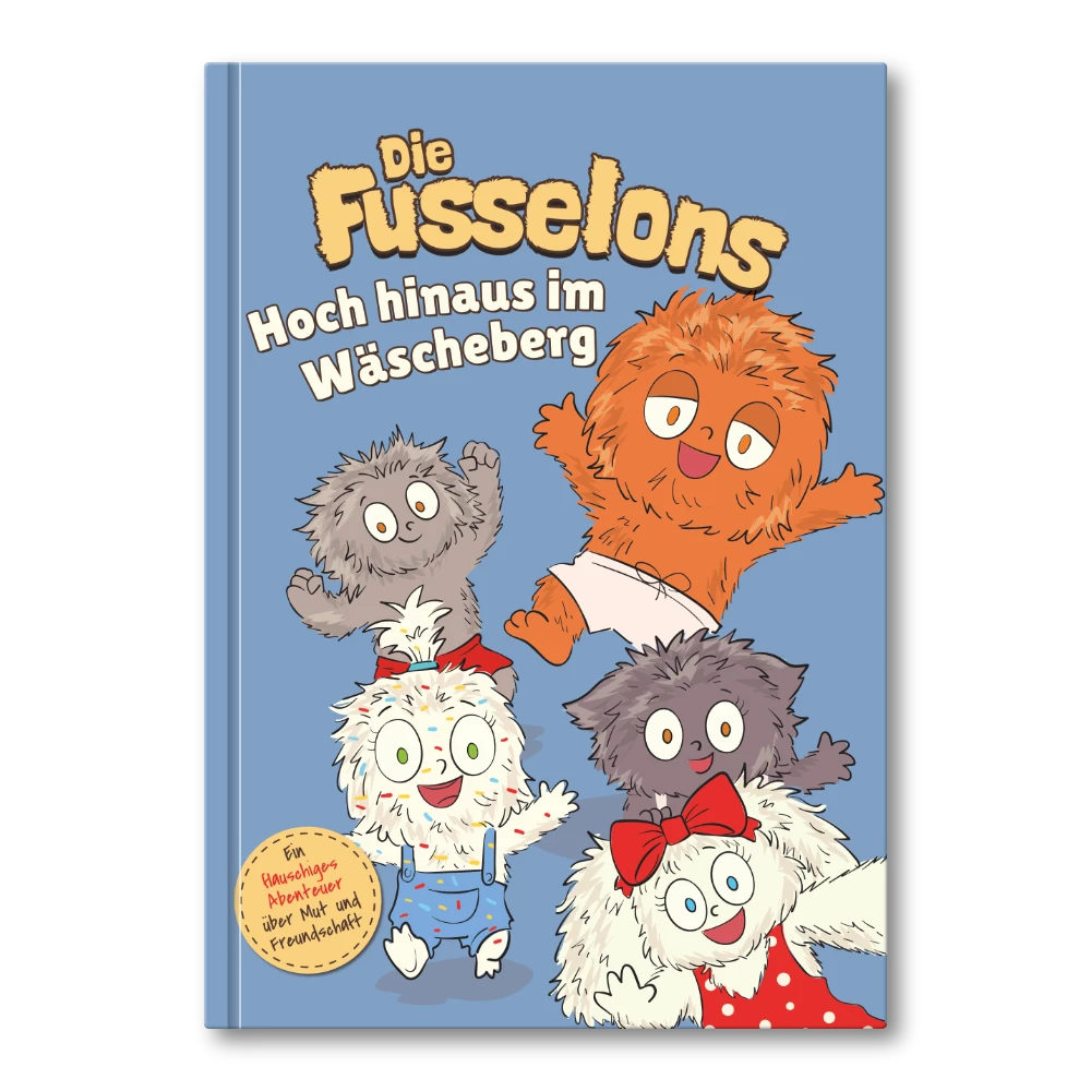 Gebundene Ausgabe des Buches Die Fusselons Hoch hinaus im Wäscheberg