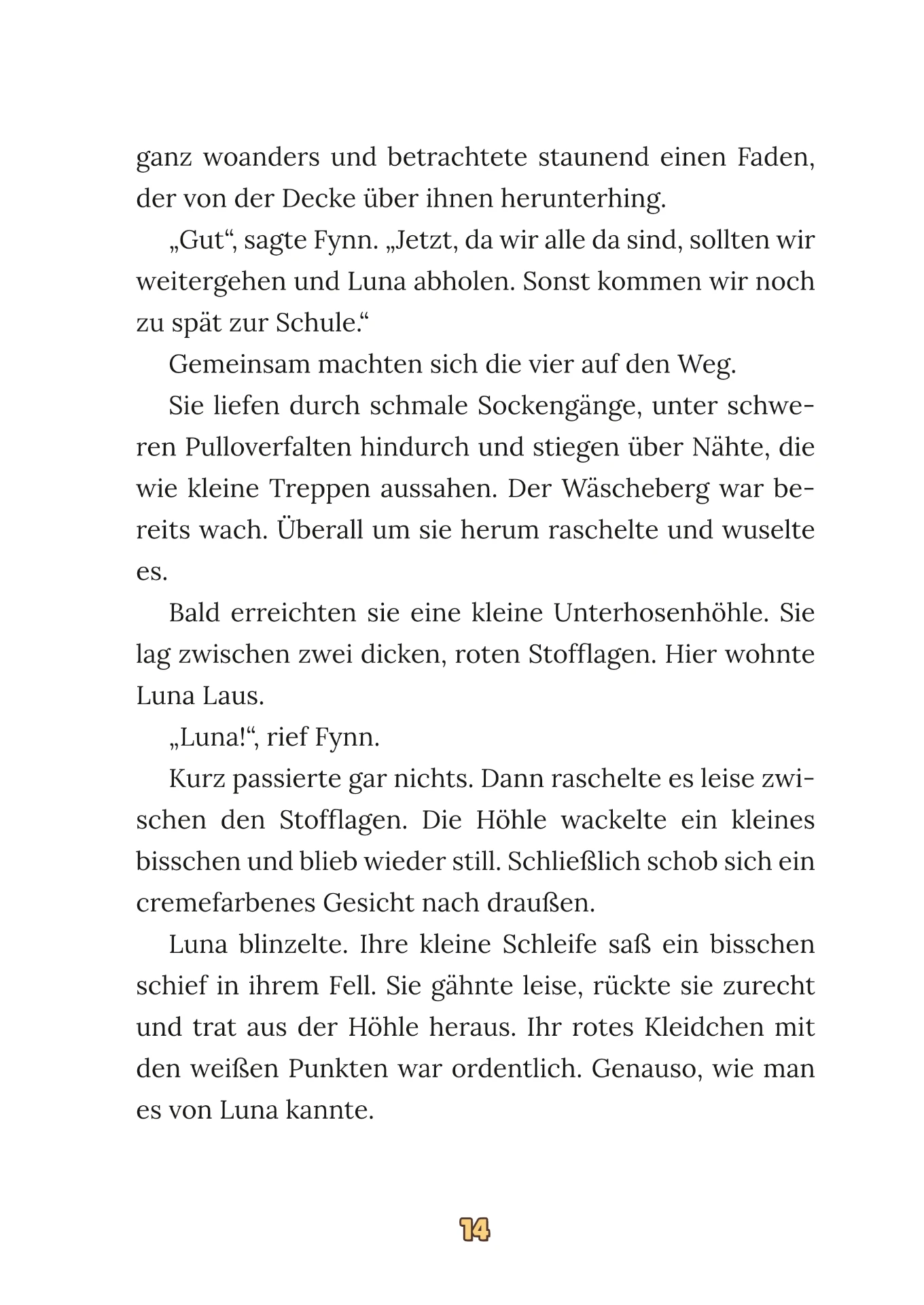 Leseprobe Seite 14 von Die Fusselons - Hoch hinaus im Wäscheberg