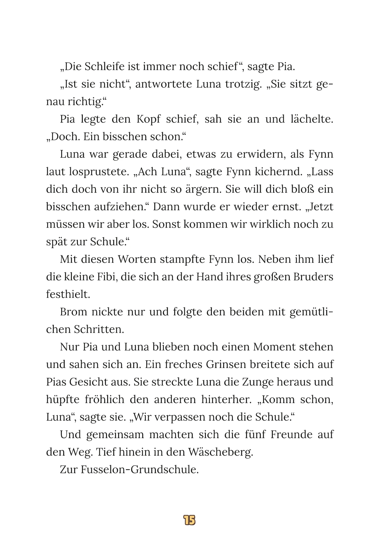 Leseprobe Seite 15 von Die Fusselons - Hoch hinaus im Wäscheberg