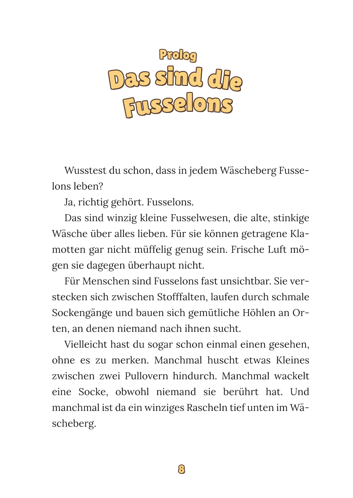 Leseprobe Seite 8 von Die Fusselons - Hoch hinaus im Wäscheberg