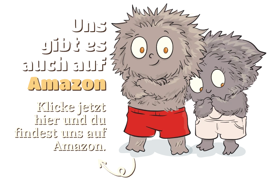 Fynn und Fibi stellen das Buch auf Amazon vor